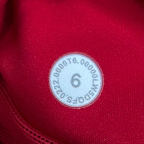 Lululemon Base Pace High Rise Tight Legging Red 6 FLAWS - Picture 8 of 11